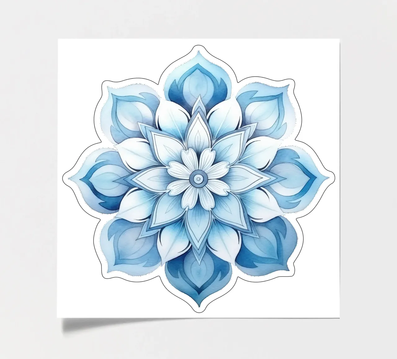 Watercolour Frosted Mandala sticker sheet by Spiritual Touch