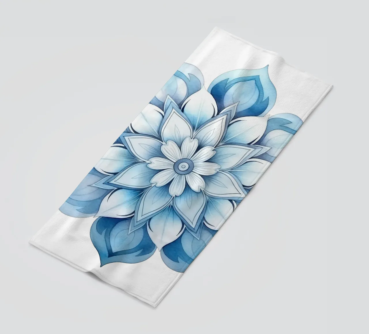 Mandala smerigliato ad acquerello telo mare da Spiritual Touch