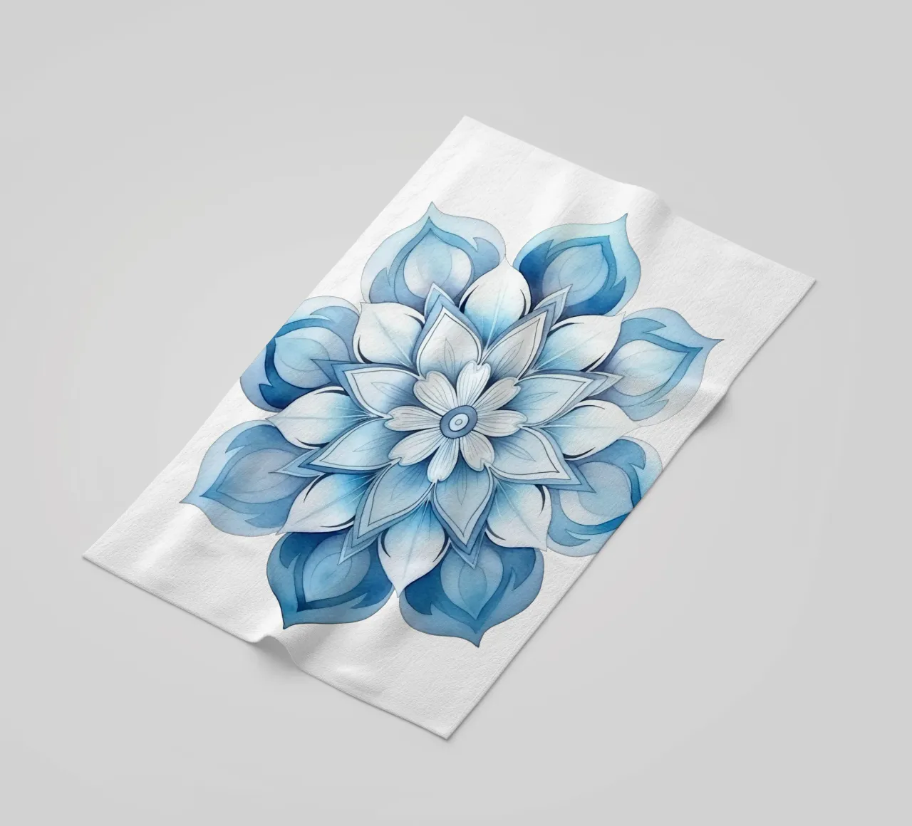 Mandala smerigliato ad acquerello telo mare da Spiritual Touch