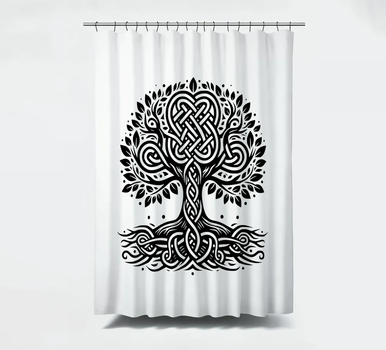 Albero della vita in bianco e nero tenda da doccia da Spiritual Touch