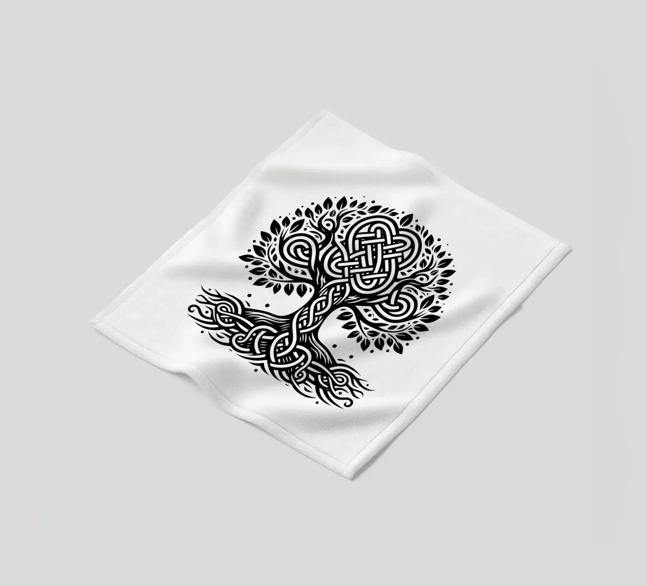 Albero della vita in bianco e nero coperta in pile da Spiritual Touch