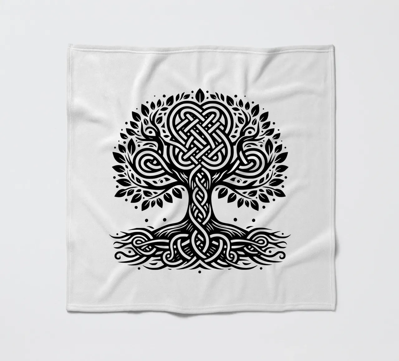 Albero della vita in bianco e nero coperta in pile da Spiritual Touch
