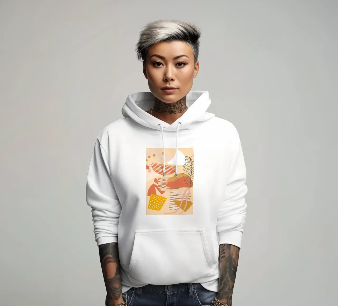 Abstrakte Lebensmittelkunst Hoodie von Demar Galleria