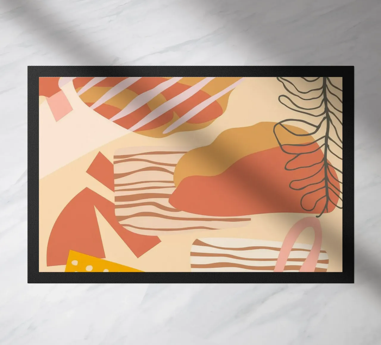 Abstract Food Art doormat by Demar Galleria