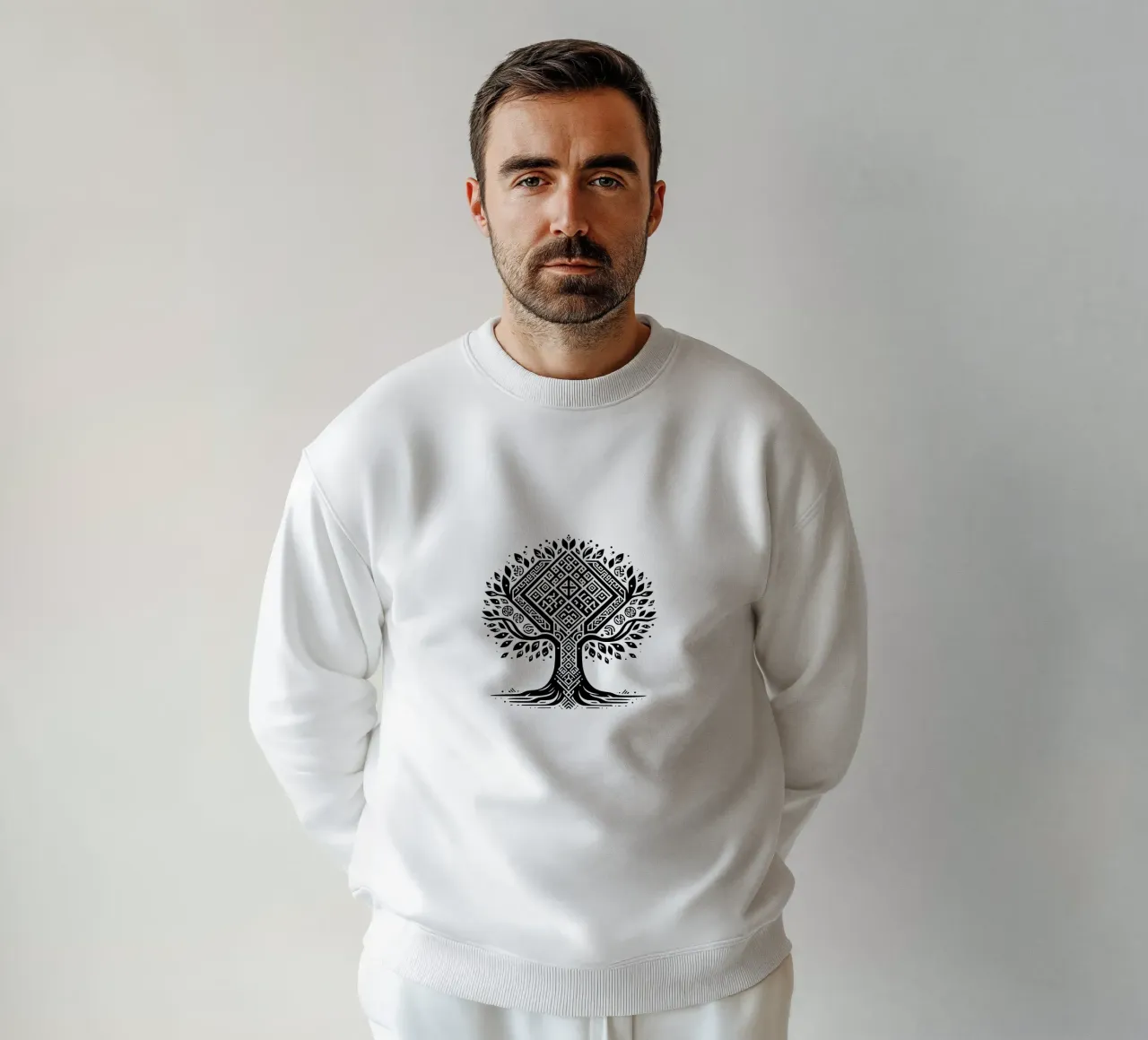 Albero della vita in bianco e nero felpa da Spiritual Touch