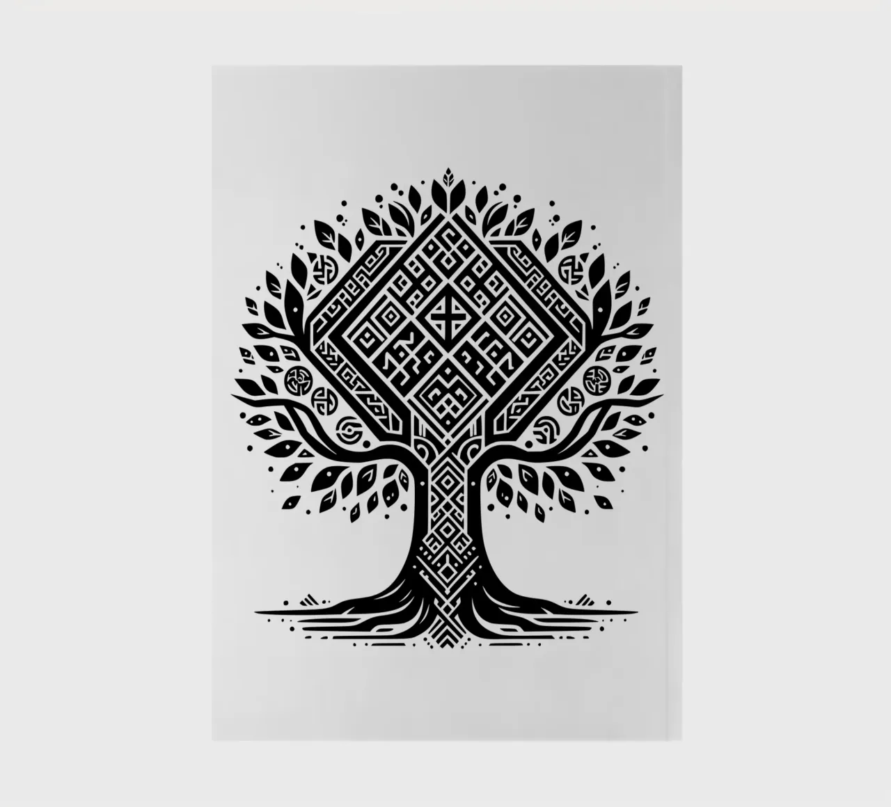 Black &White Tree of Life notebook by Spiritual Touch