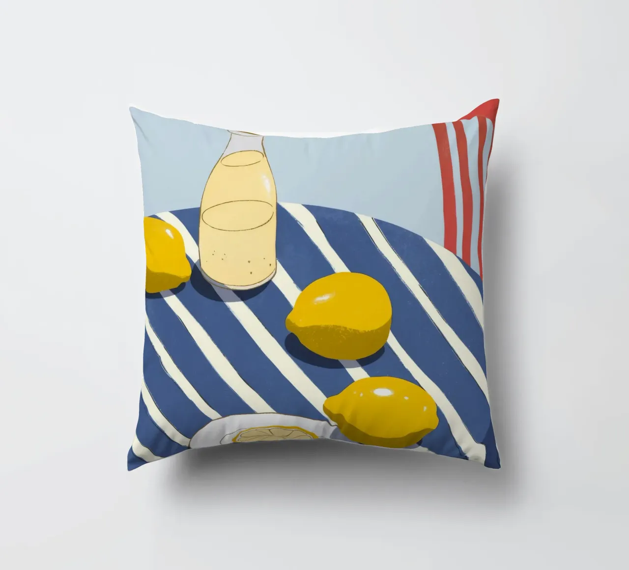 Lemonade on Table decorative cushion by Demar Galleria