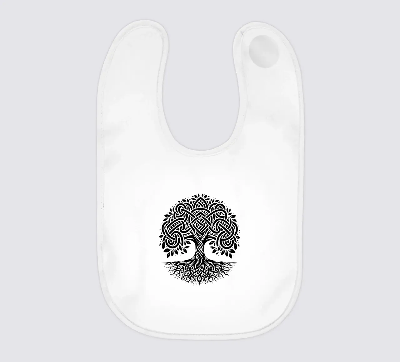 Albero della vita in bianco e nero bavaglino da Spiritual Touch