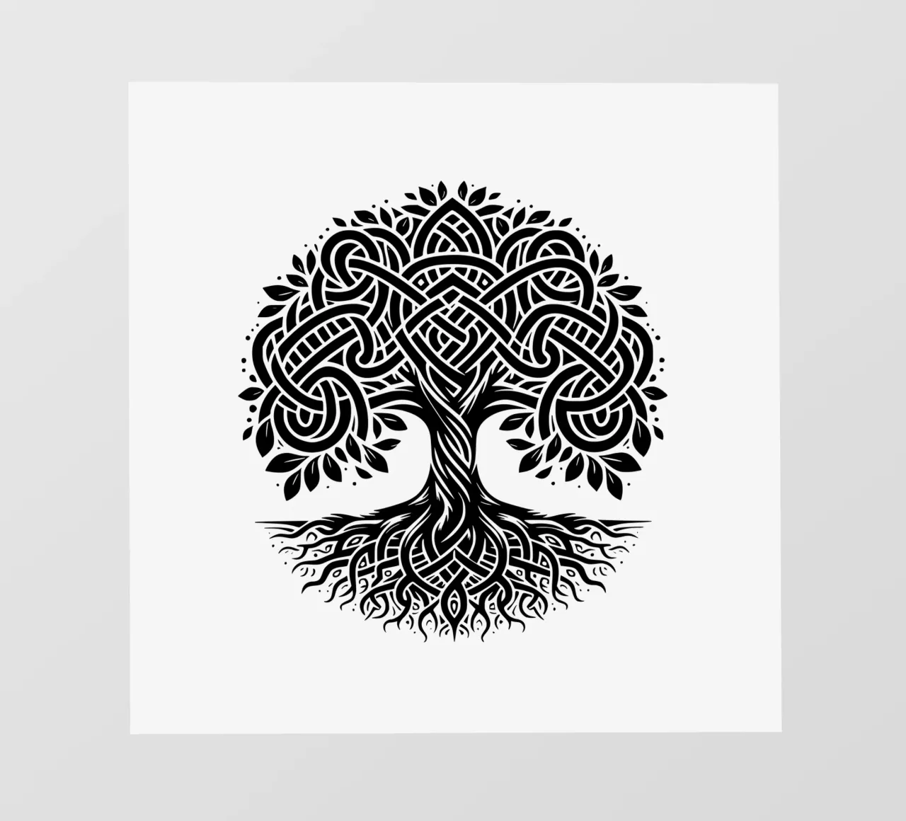 Albero della vita in bianco e nero telo in pvc da Spiritual Touch
