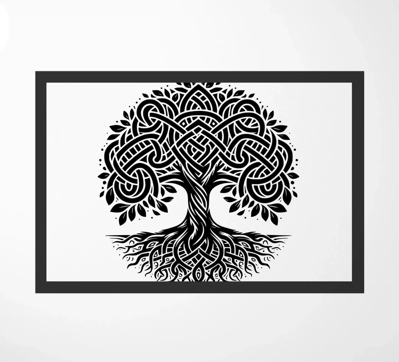 Albero della vita in bianco e nero zerbino da Spiritual Touch