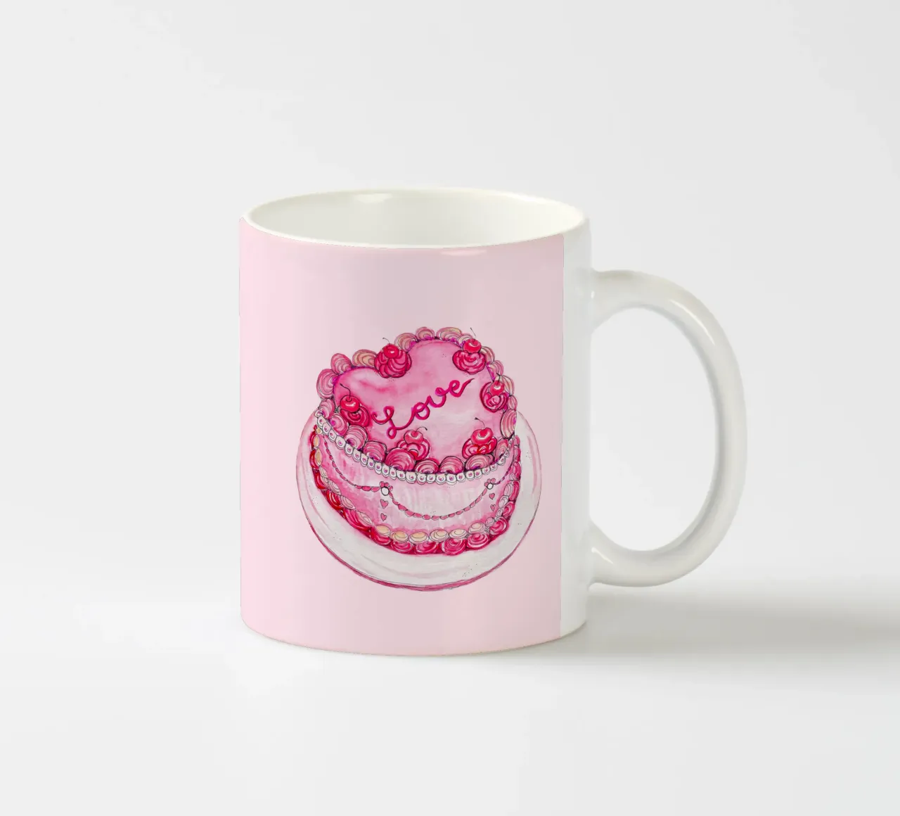 Torta alla crema Amore tazza in ceramica da Illustration Raissa Oltmanns