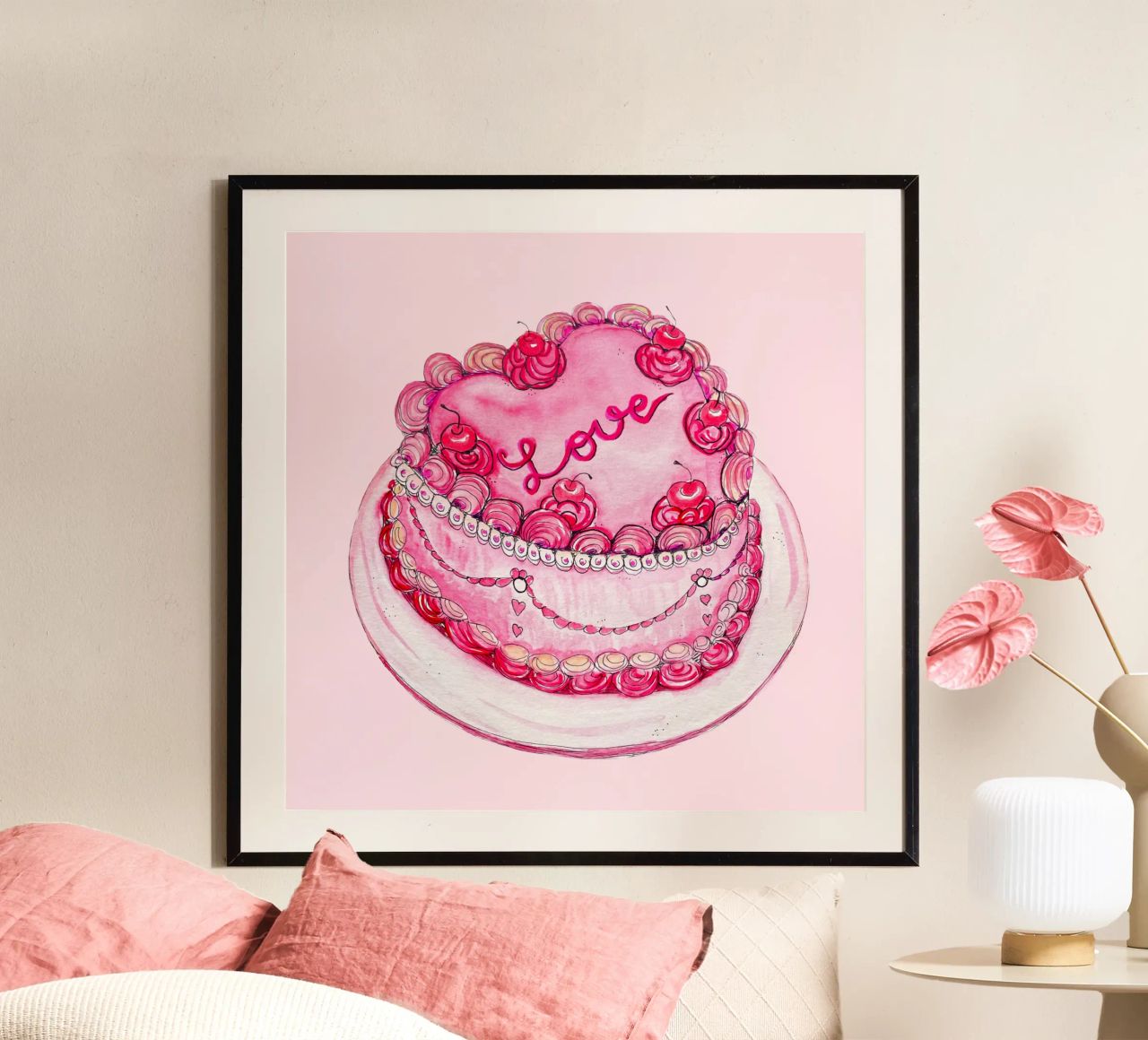 Sahnetorte Love Poster von Illustration Raissa Oltmanns