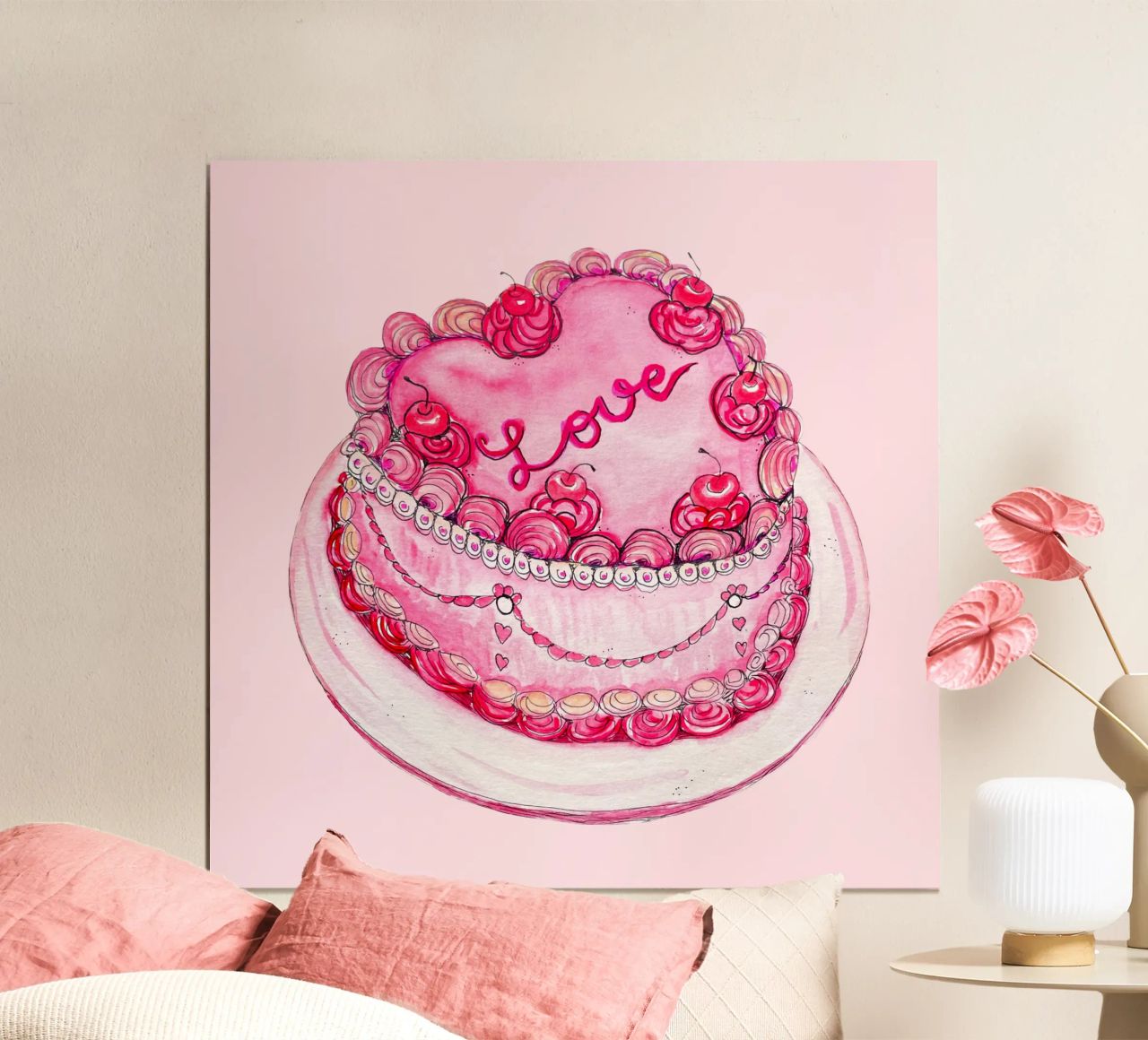 Sahnetorte Love Poster von Illustration Raissa Oltmanns
