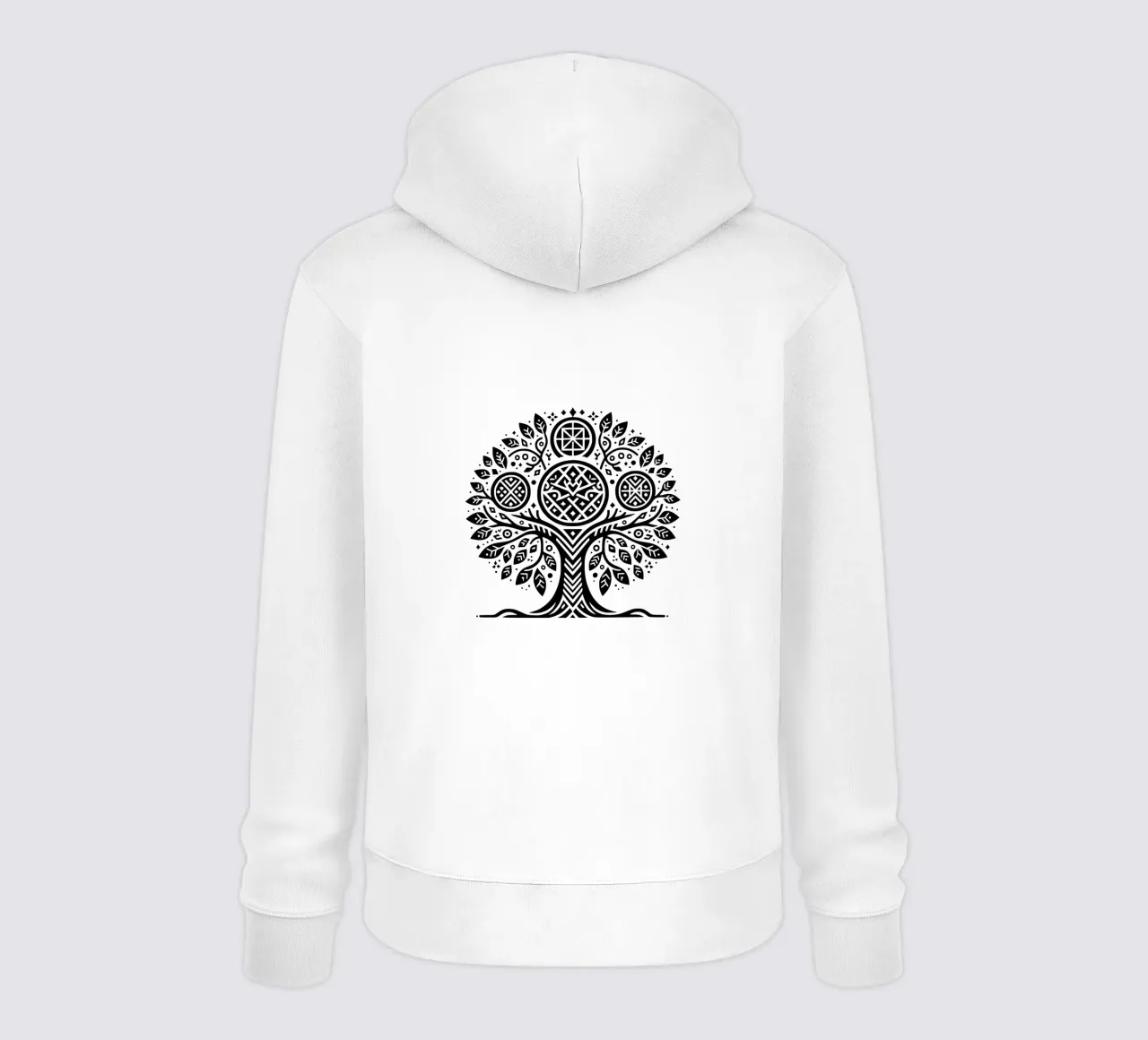 Albero della vita in bianco e nero felpa con cappuccio da Spiritual Touch