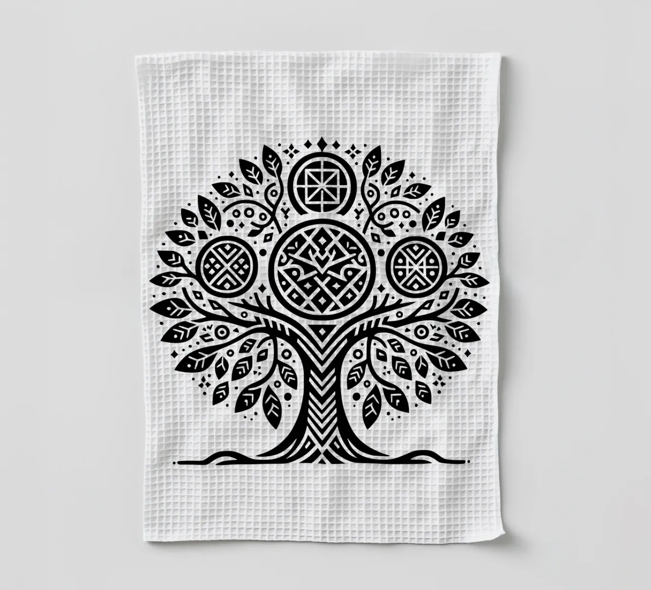 Albero della vita in bianco e nero canovaccio da cucina da Spiritual Touch
