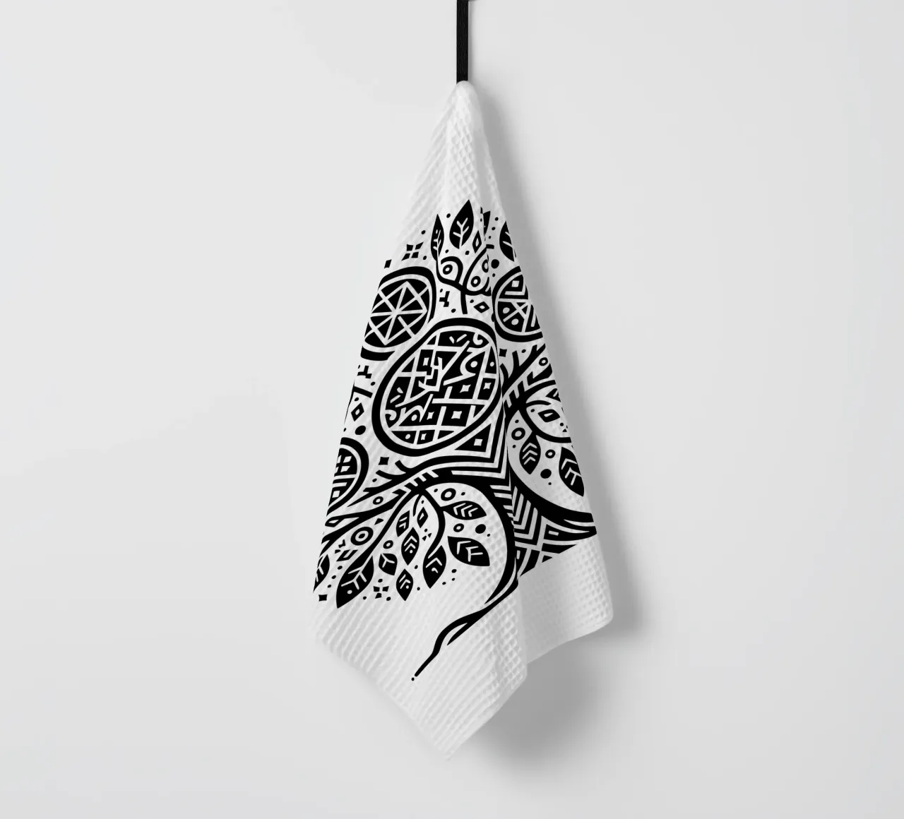 Albero della vita in bianco e nero canovaccio da cucina da Spiritual Touch