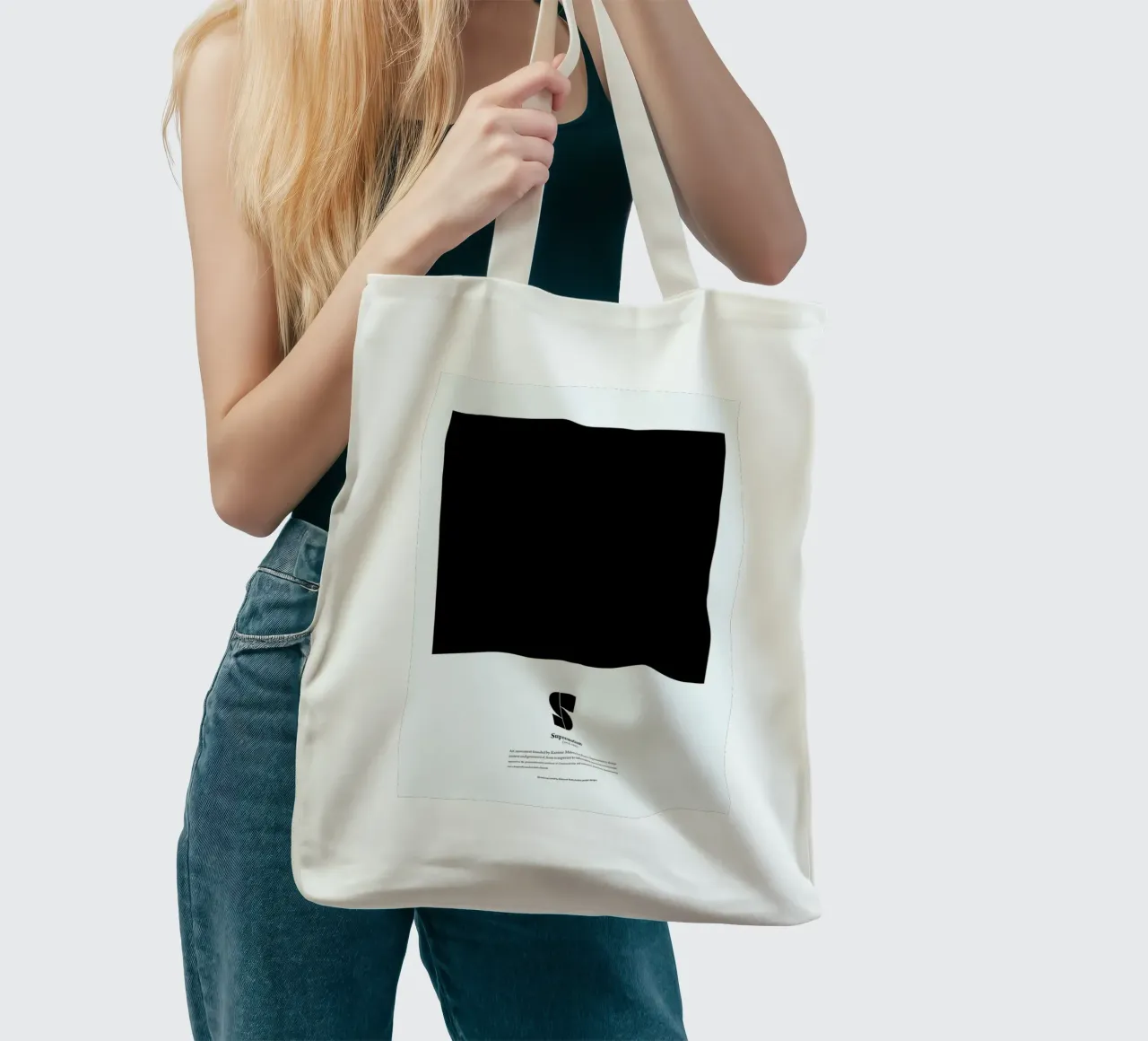 S - Suprematism borsa in juta da The True Type