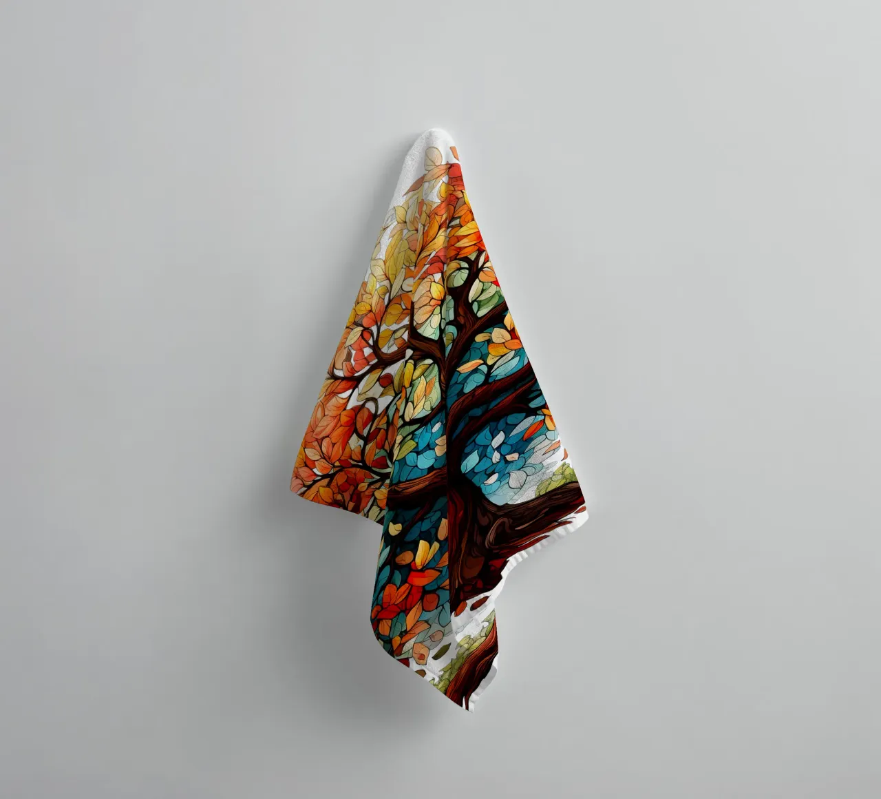 Albero della vita colorato asciugamano da bagno da Spiritual Touch