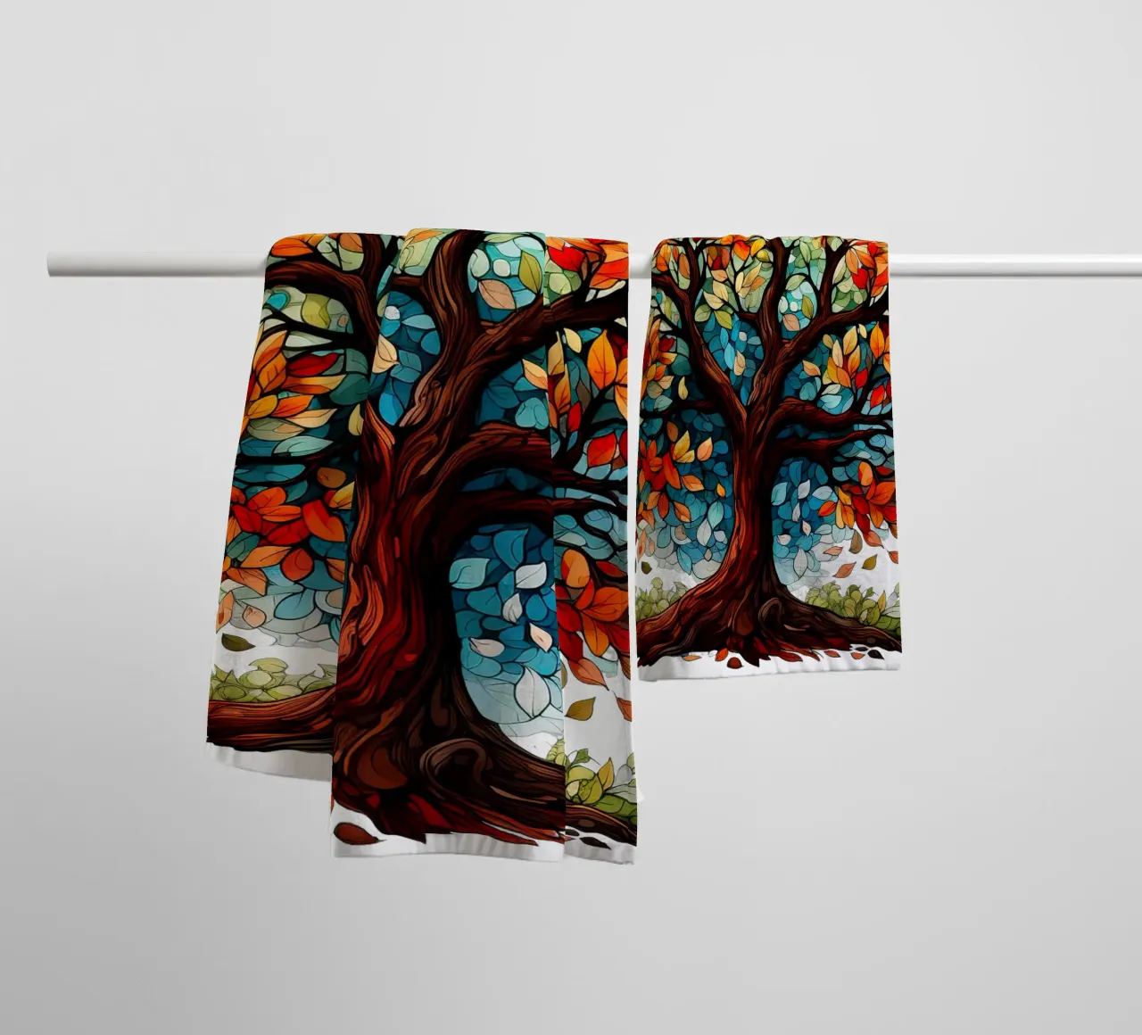 Albero della vita colorato asciugamano da bagno da Spiritual Touch