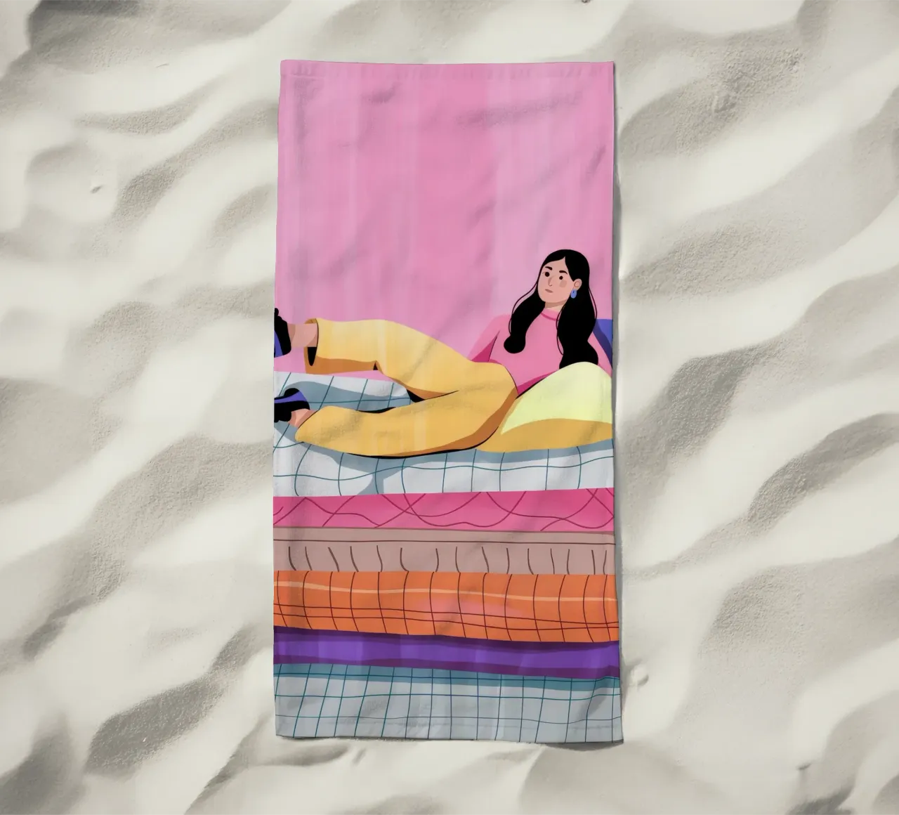Rilassarsi sul letto telo mare da Demar Galleria