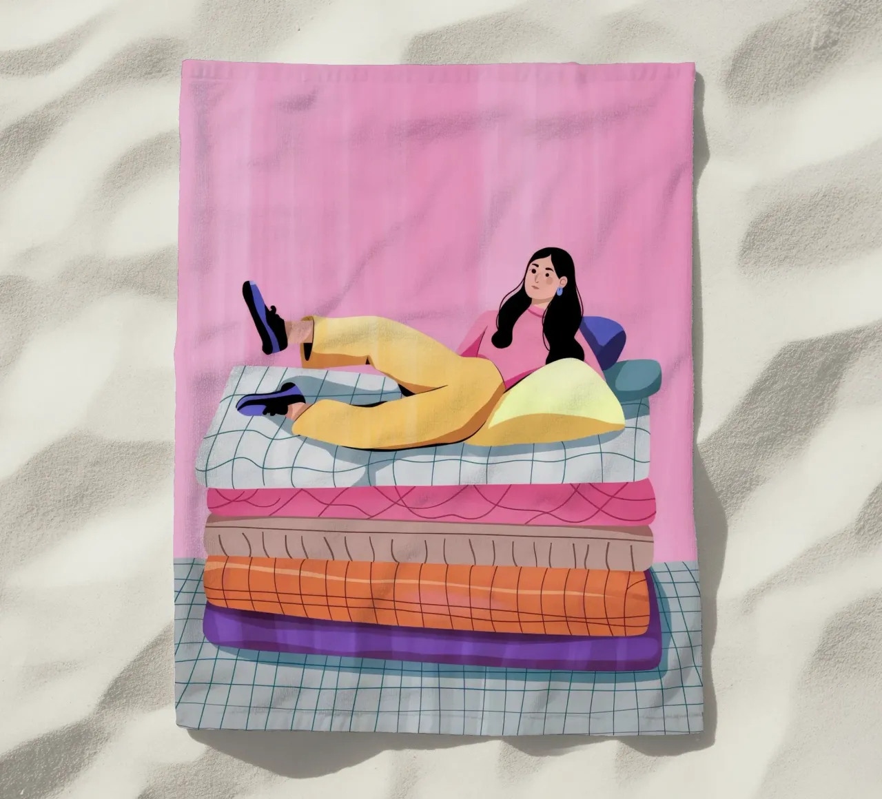 Rilassarsi sul letto telo mare da Demar Galleria