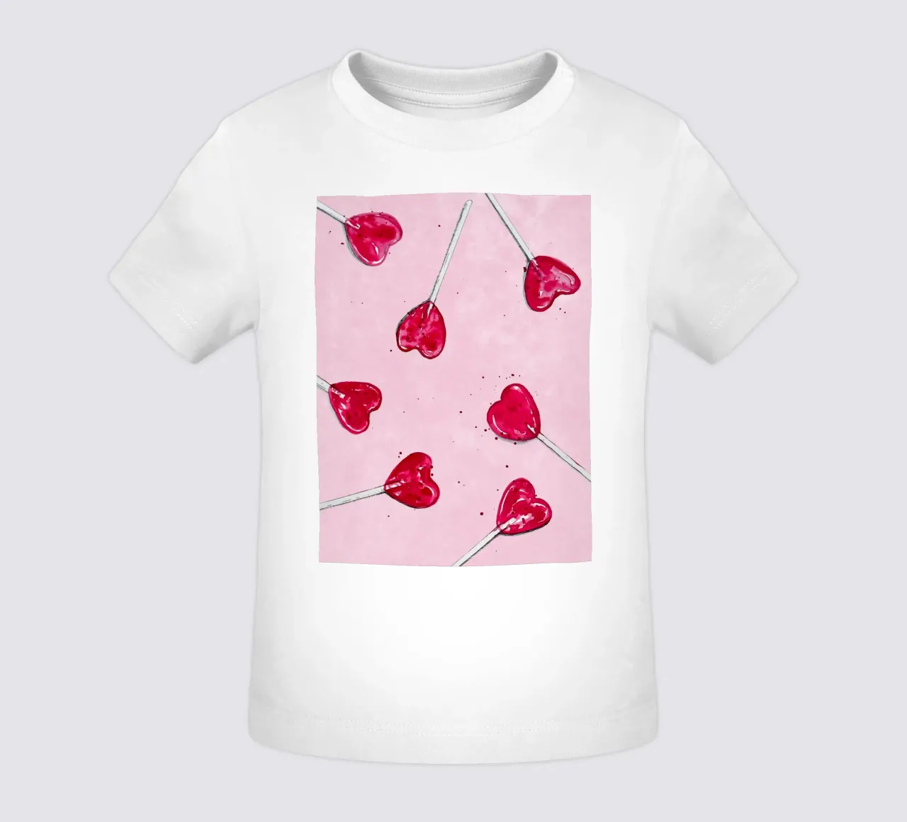 Lollipop Heart baby t-shirt van Illustration Raissa Oltmanns
