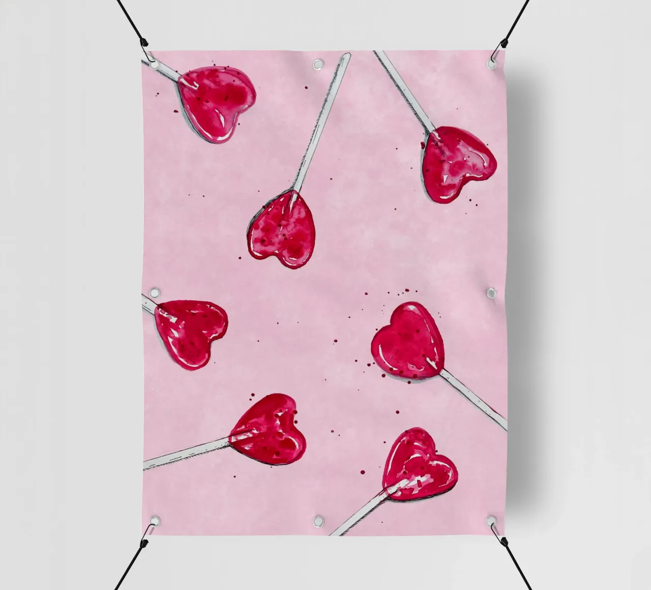 Lollipop Heart telo in pvc da Illustration Raissa Oltmanns