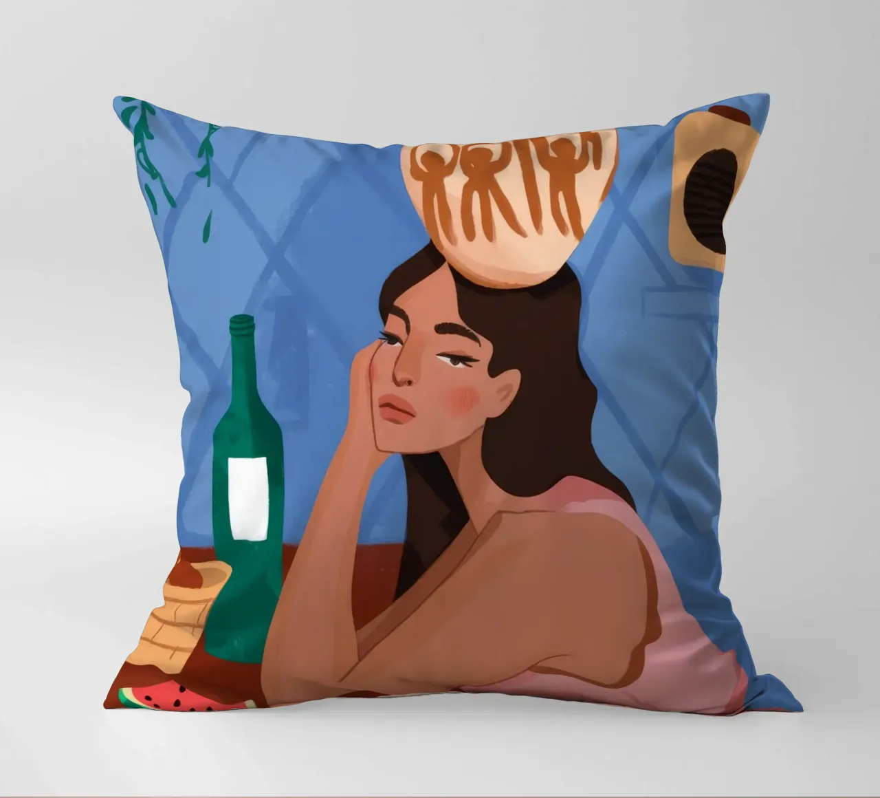 Donna con vaso cuscino da Demar Galleria