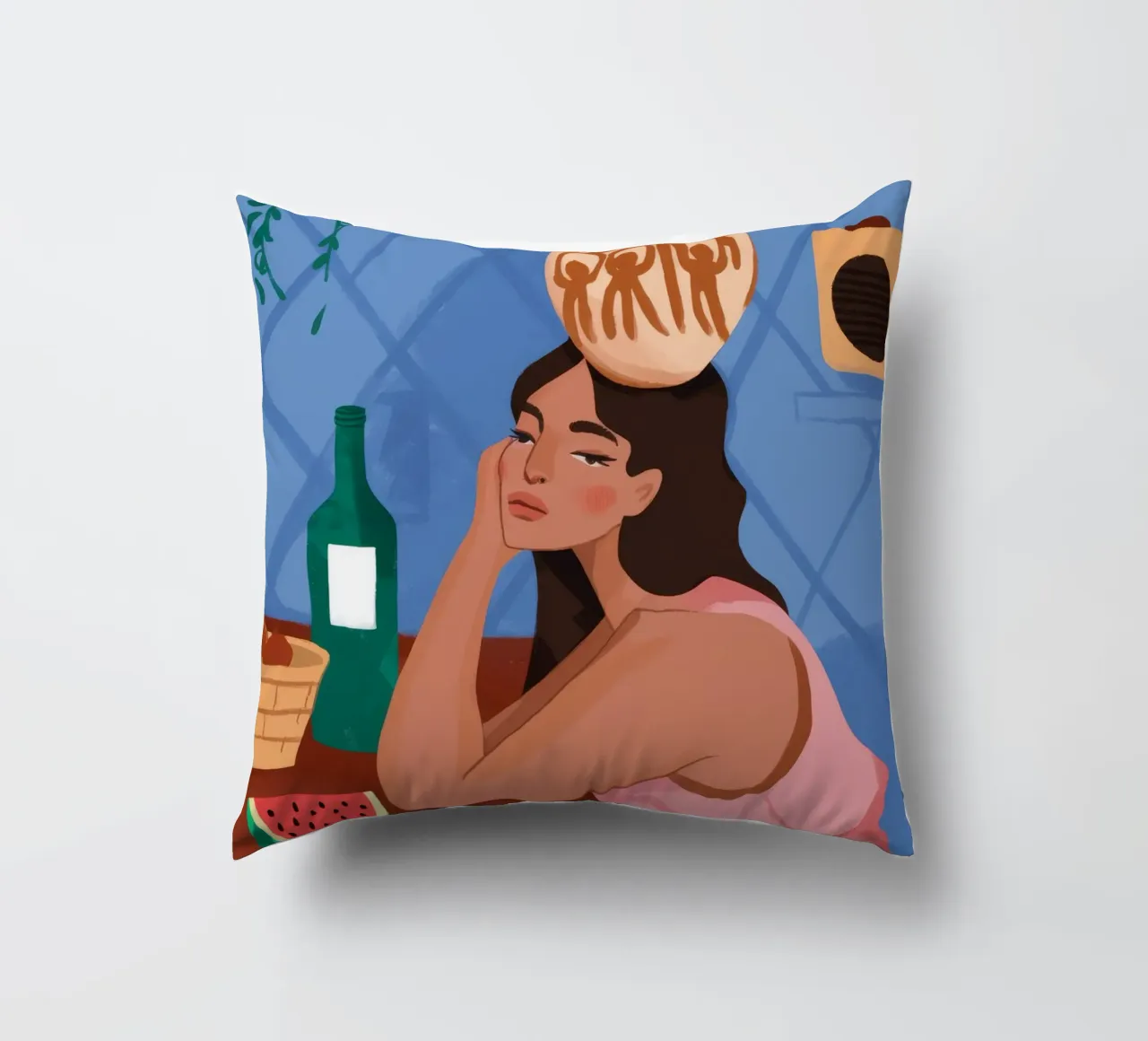 Donna con vaso cuscino da Demar Galleria