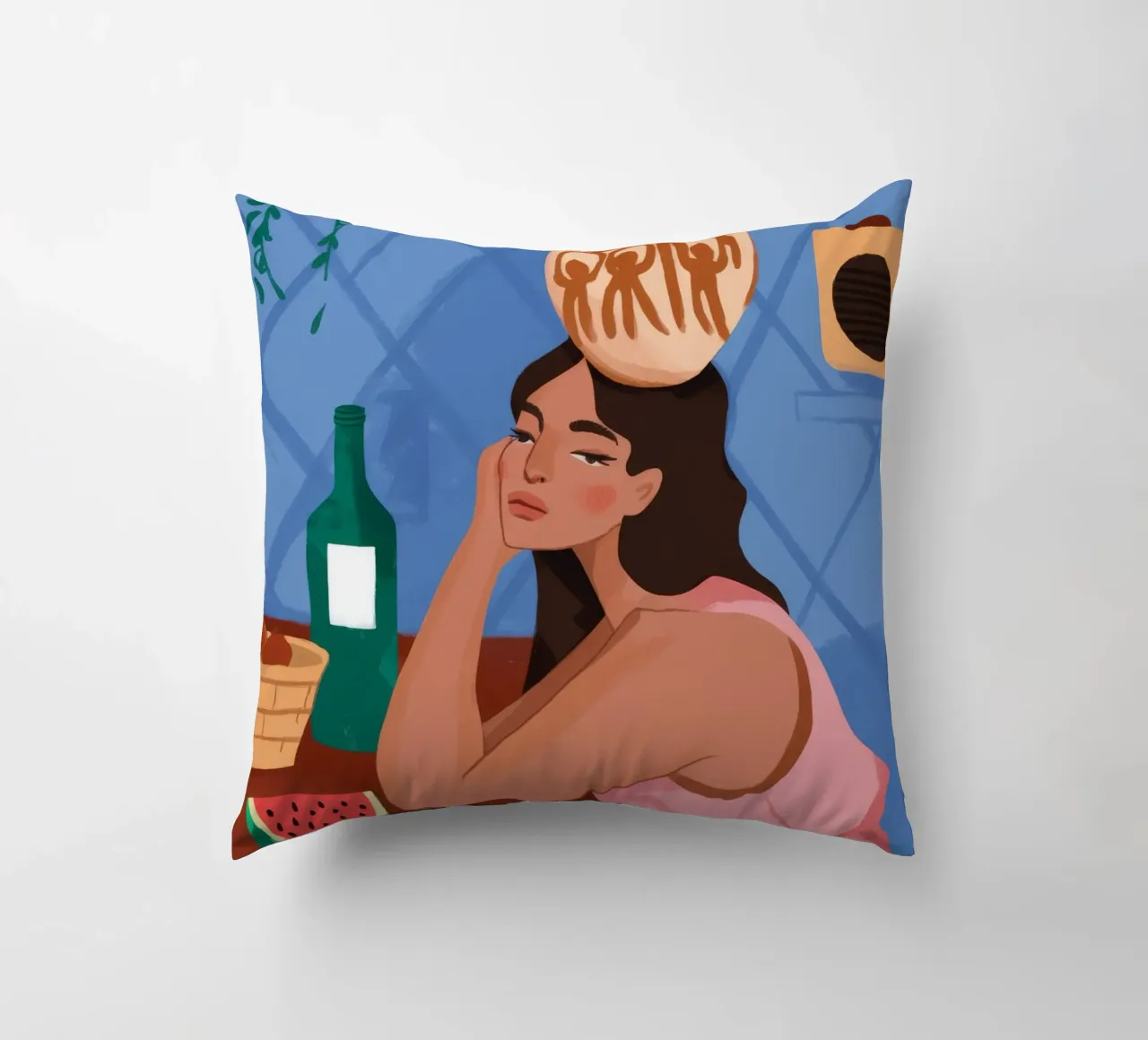 Donna con vaso cuscino da Demar Galleria