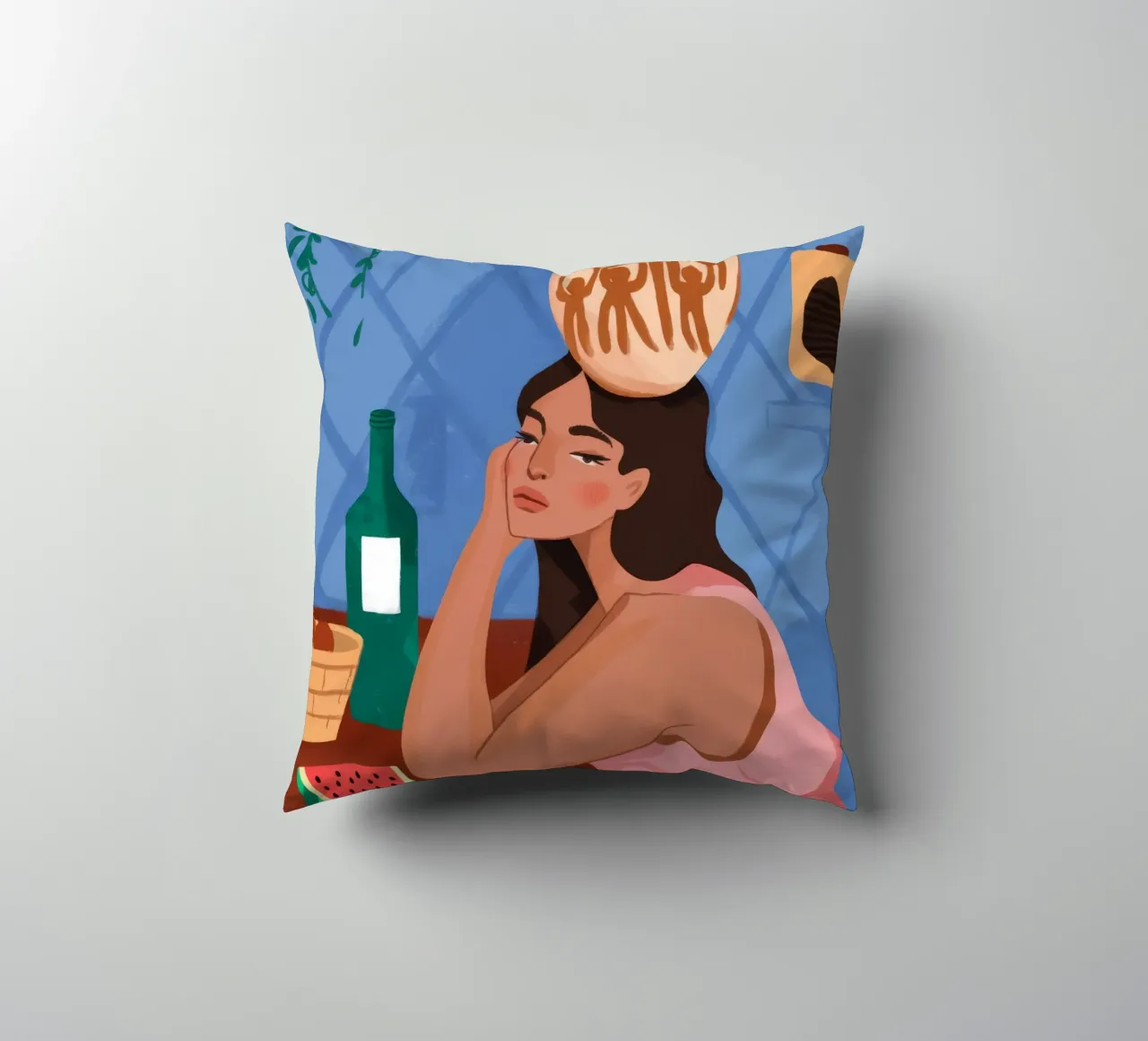 Donna con vaso cuscino da Demar Galleria