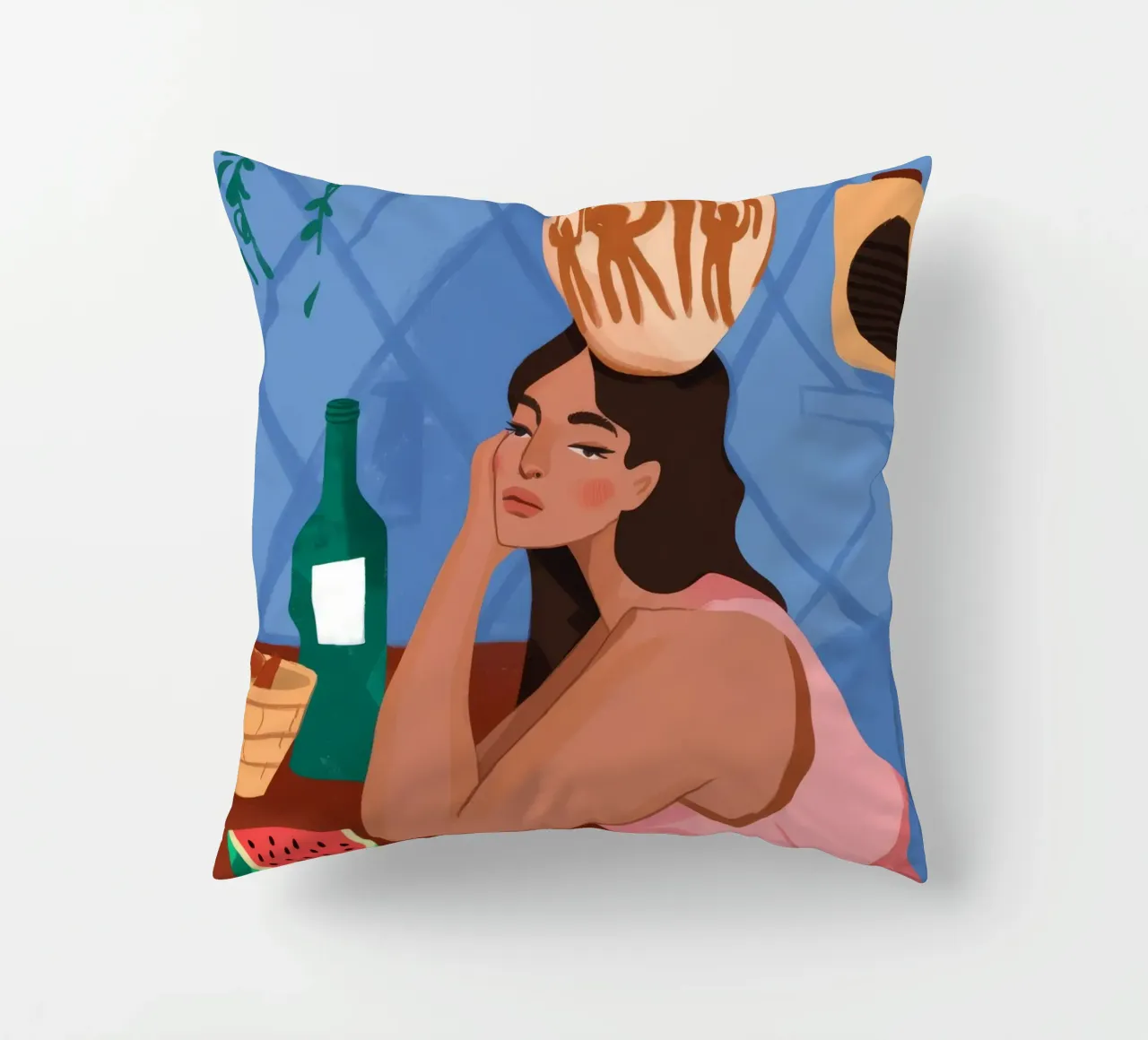 Donna con vaso cuscino da Demar Galleria