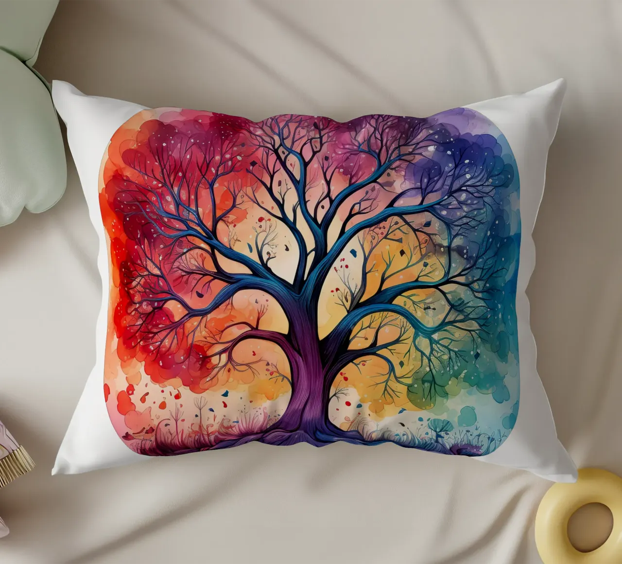 Albero della vita colorato cuscino da Spiritual Touch