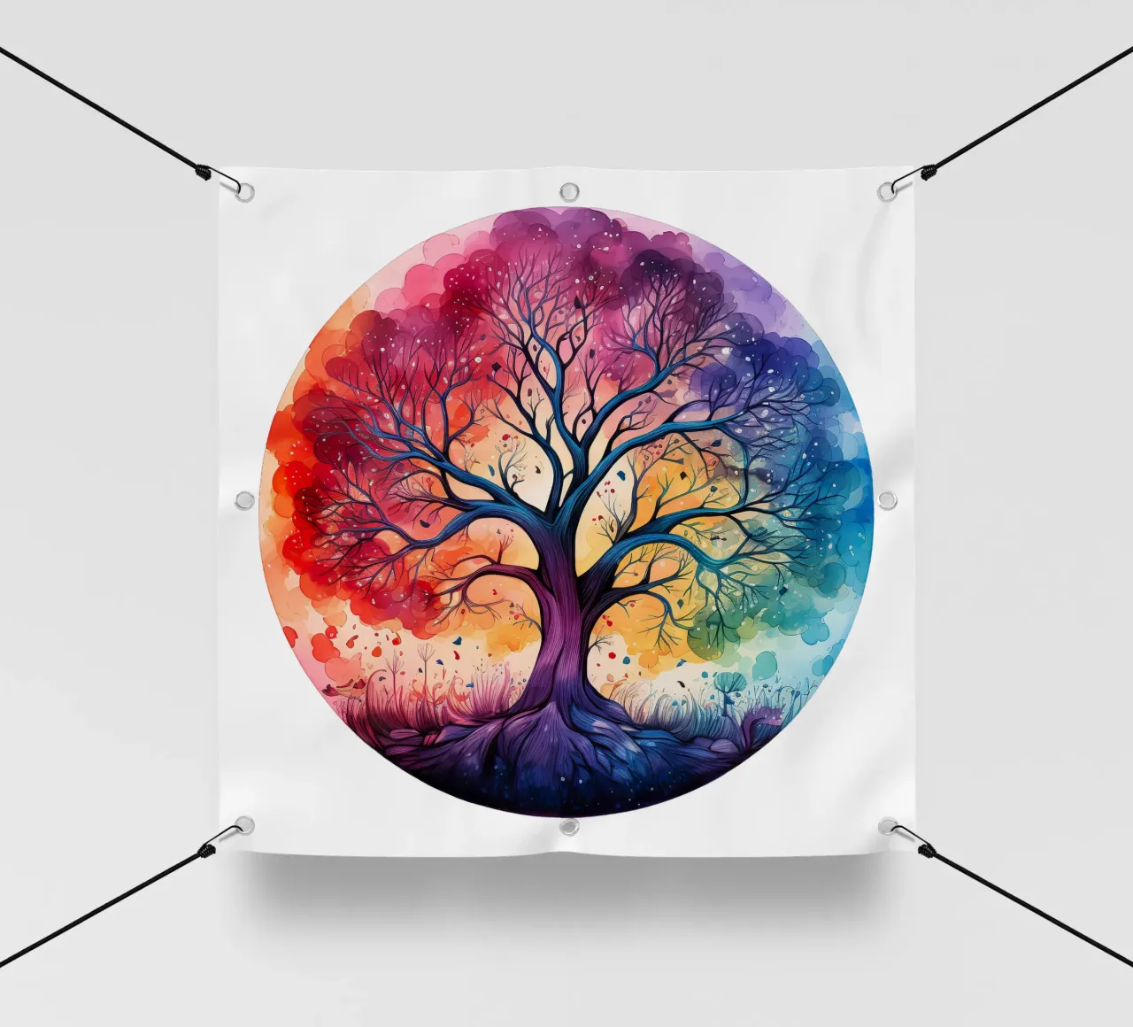 Albero della vita colorato telo in pvc da Spiritual Touch