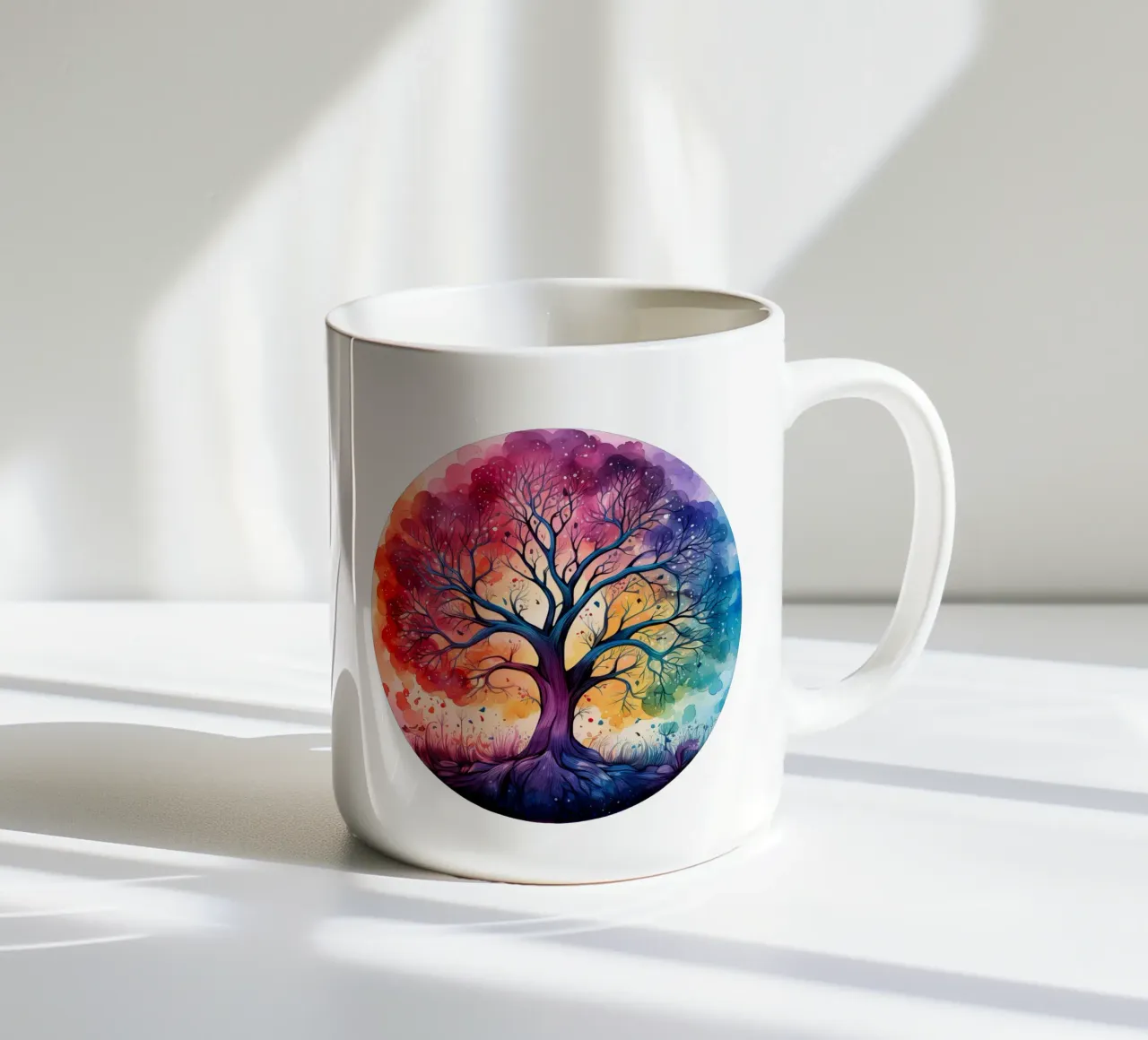 Albero della vita colorato tazza in ceramica da Spiritual Touch