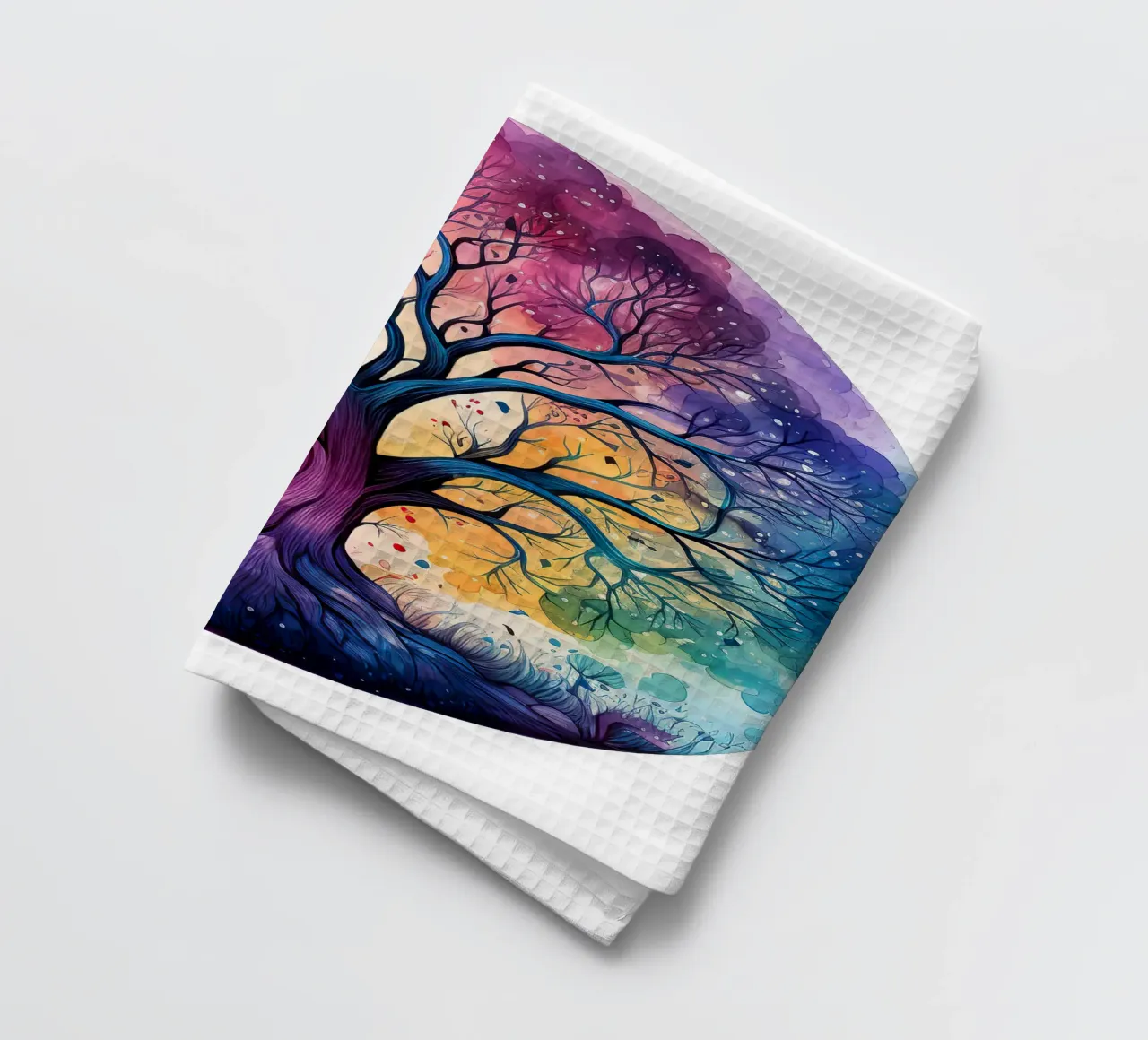 Albero della vita colorato canovaccio da cucina da Spiritual Touch