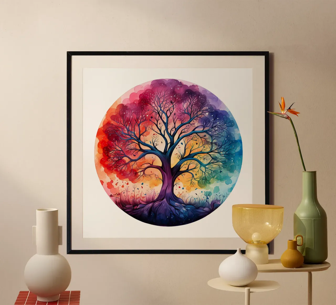 Albero della vita colorato carta hahnemühle da Spiritual Touch