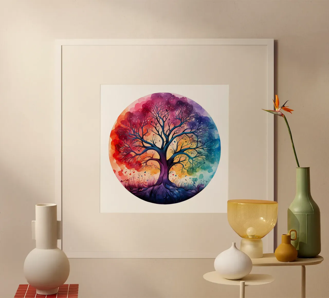 Albero della vita colorato carta hahnemühle da Spiritual Touch