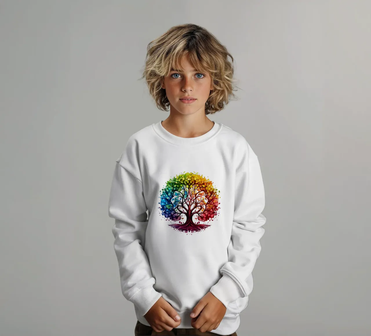 Albero della vita colorato felpa bambino da Spiritual Touch
