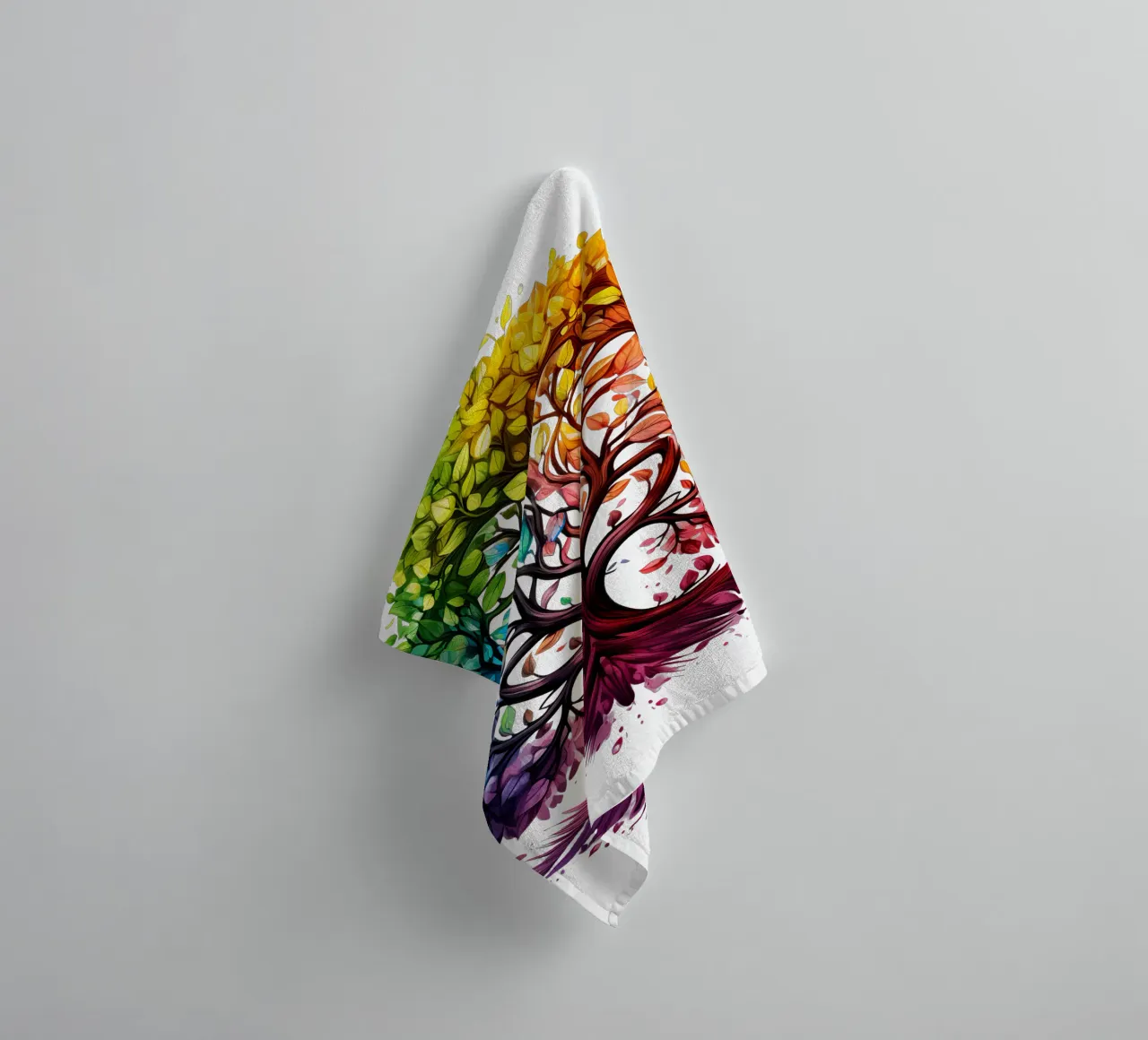 Albero della vita colorato asciugamano da bagno da Spiritual Touch