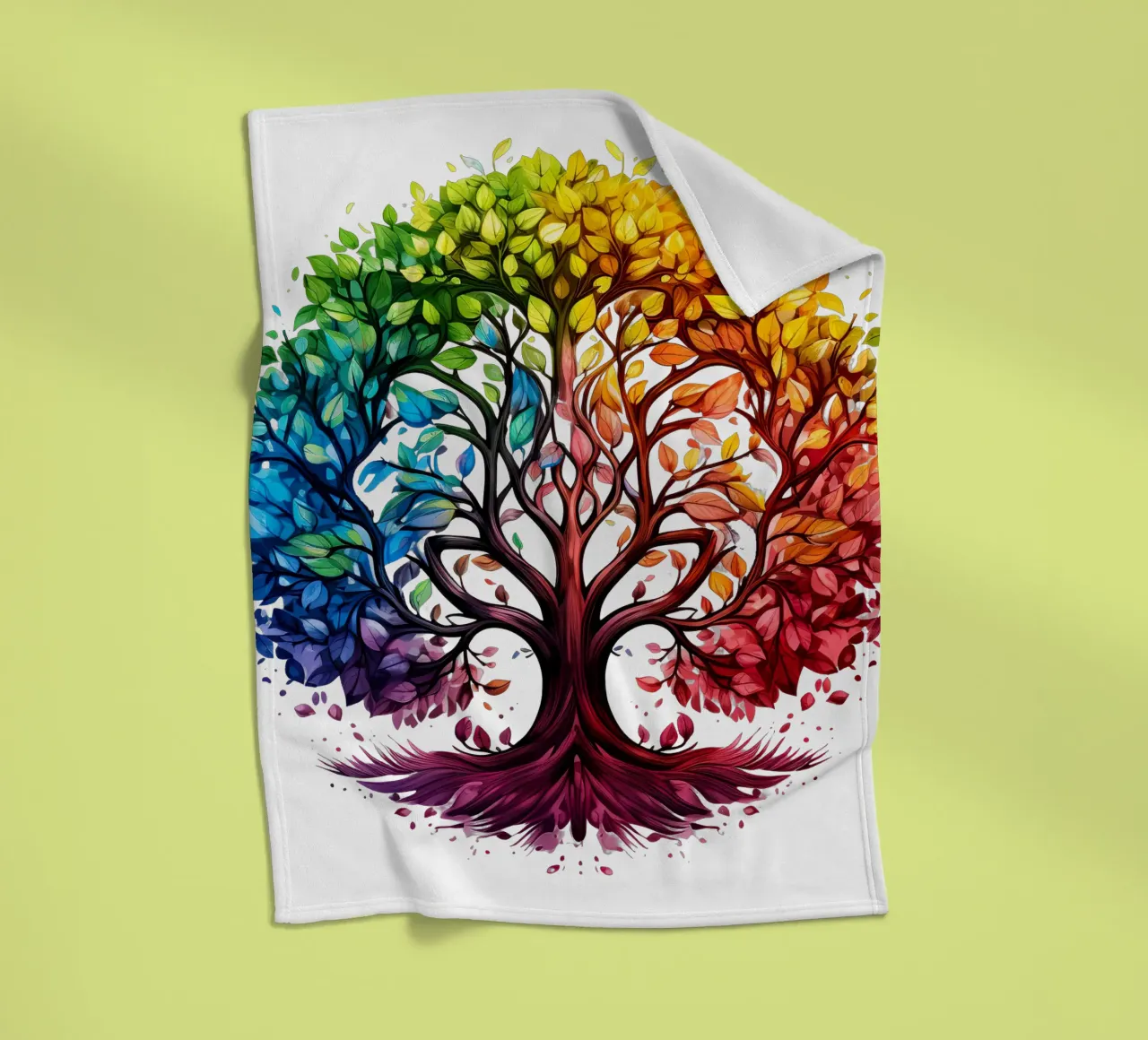 Albero della vita colorato coperta in pile da Spiritual Touch