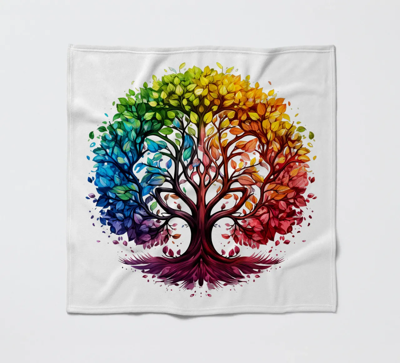 Albero della vita colorato coperta in pile da Spiritual Touch