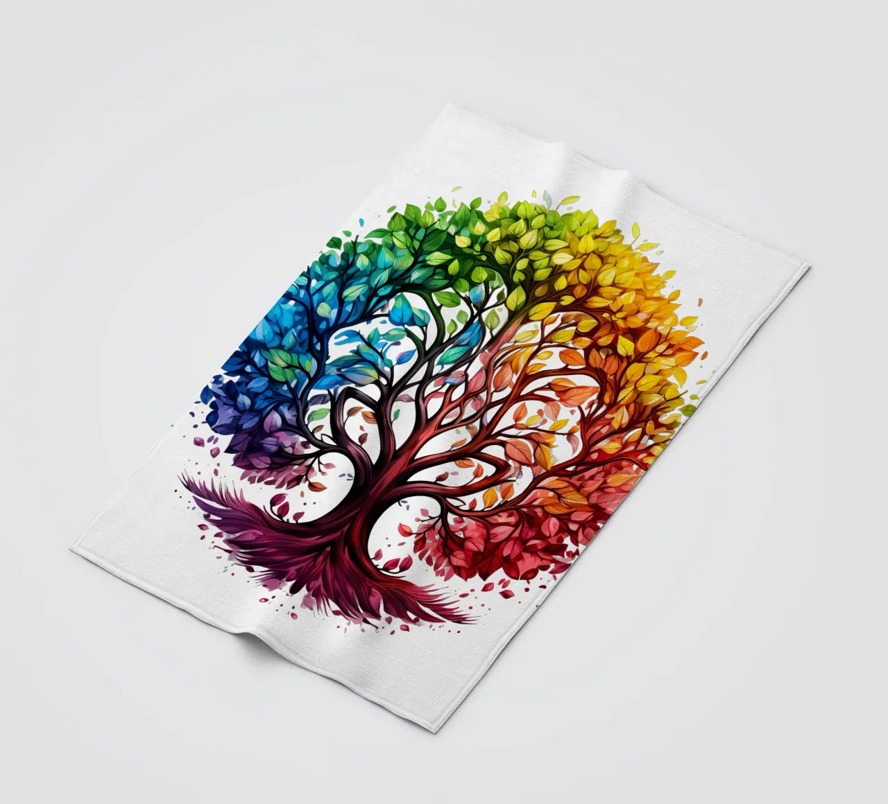 Albero della vita colorato coperta in pile da Spiritual Touch