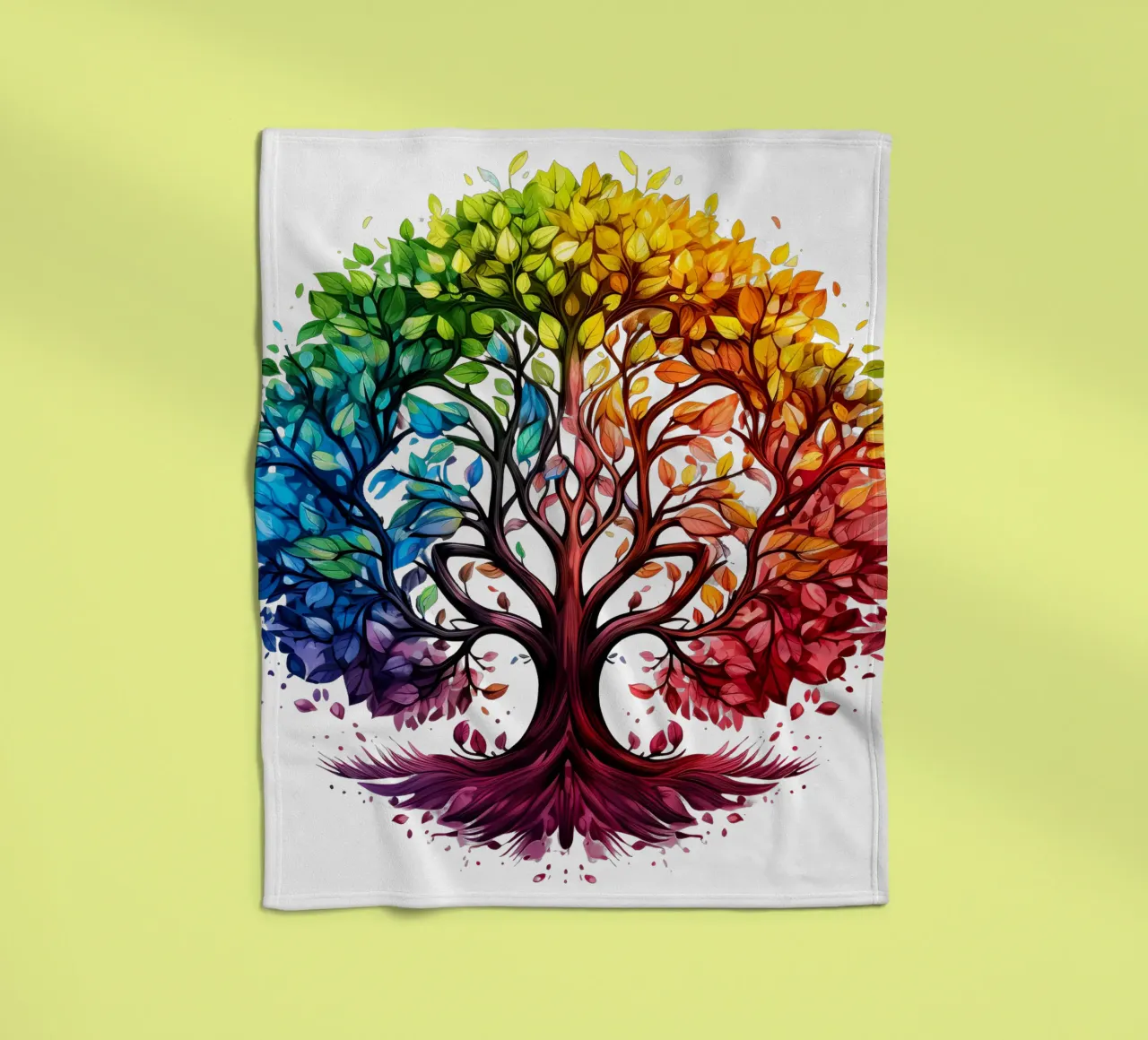 Albero della vita colorato coperta in pile da Spiritual Touch