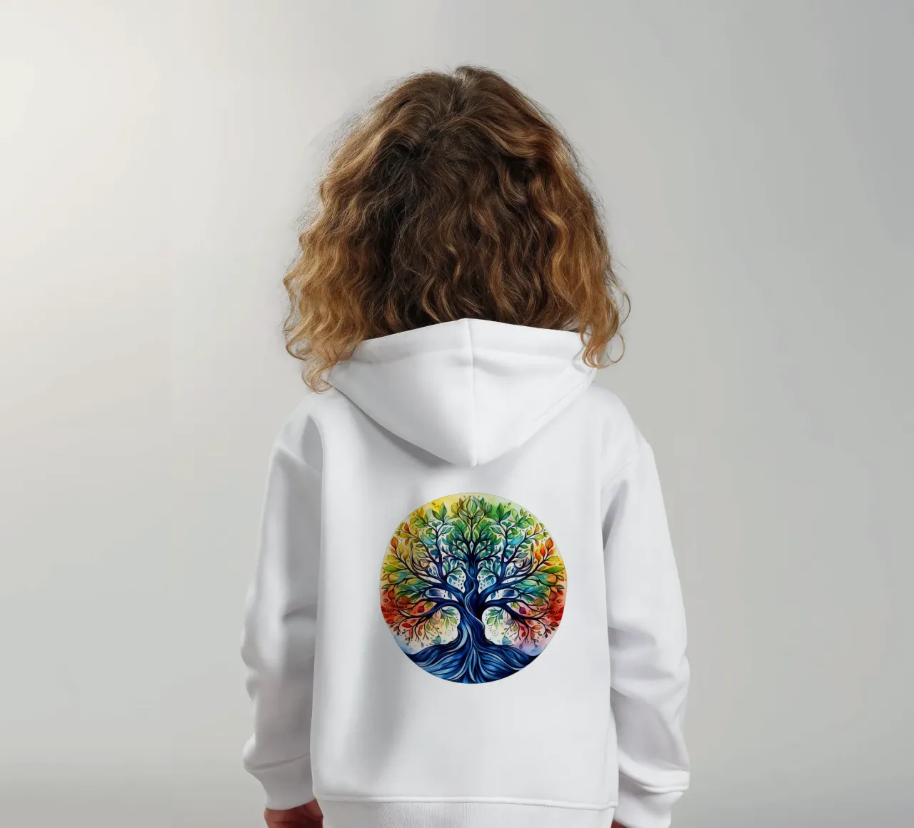 Albero della vita colorato felpa bambino con cappuccio da Spiritual Touch