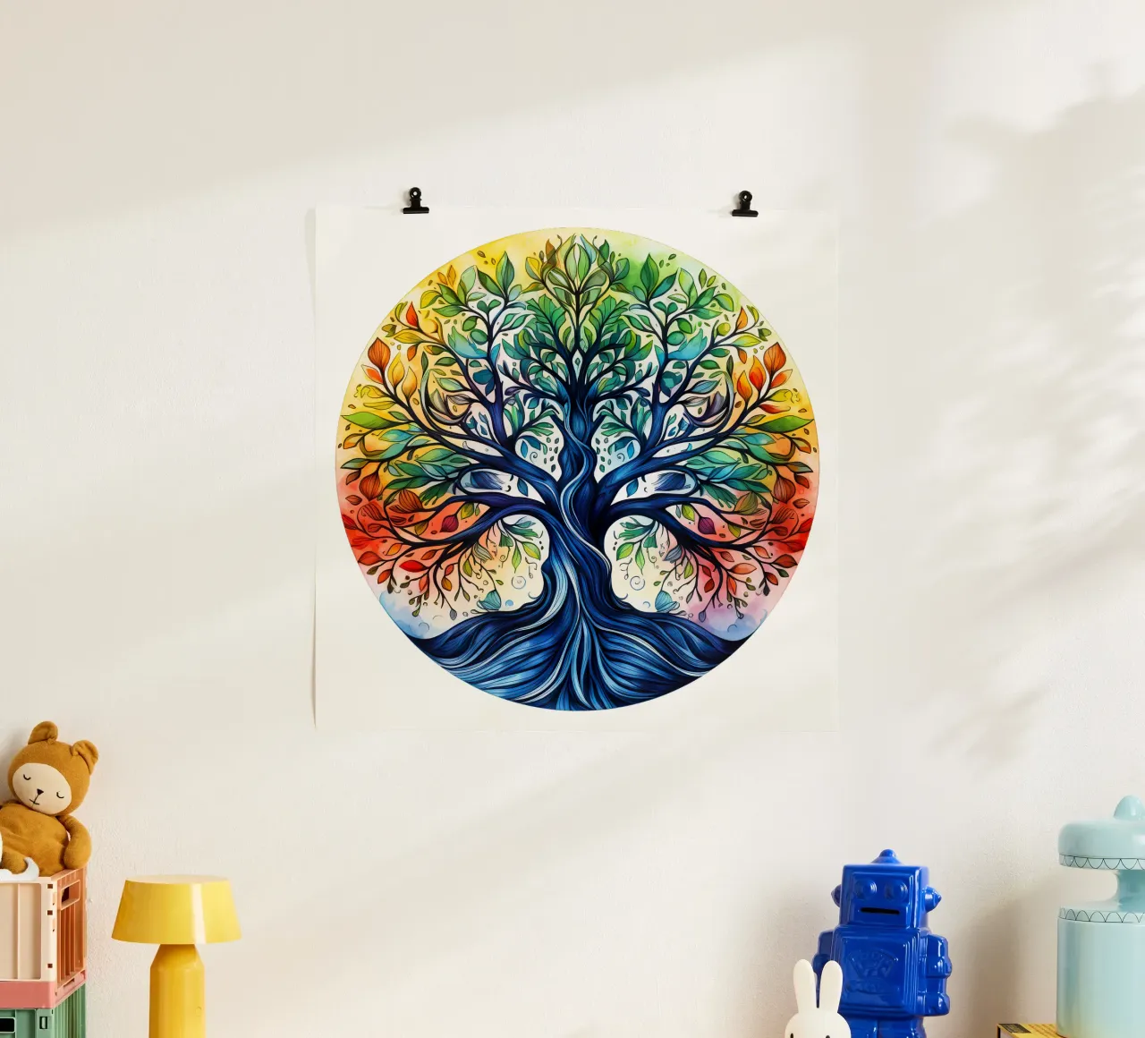 Albero della vita colorato carta hahnemühle da Spiritual Touch