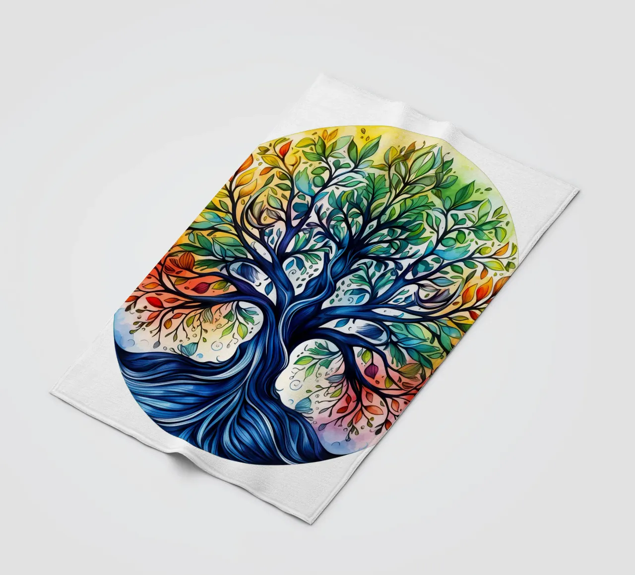 Albero della vita colorato coperta in pile da Spiritual Touch