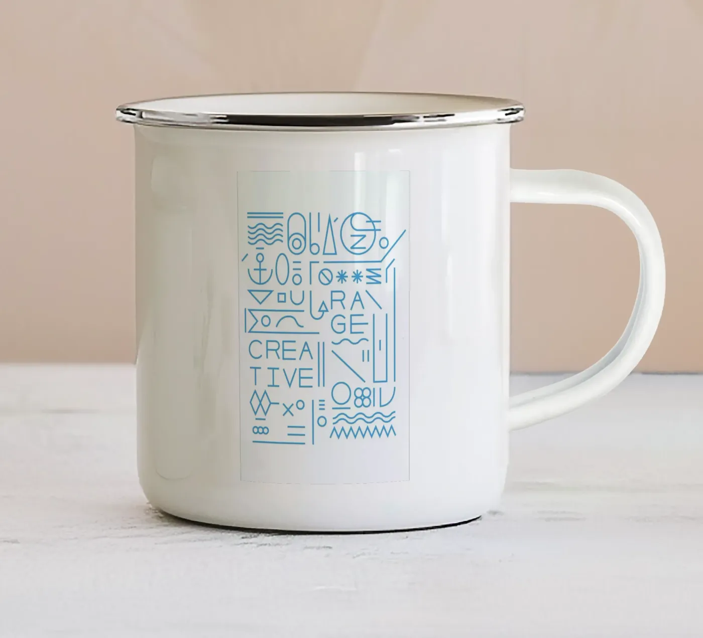 Creative enamel mug by Tyler Dale