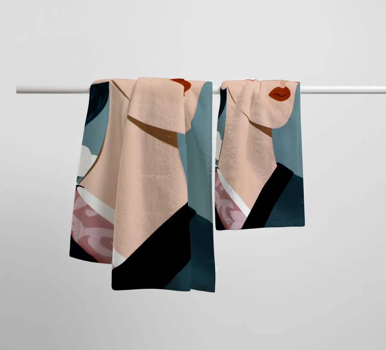 Bird on Shoulder towel by Demar Galleria