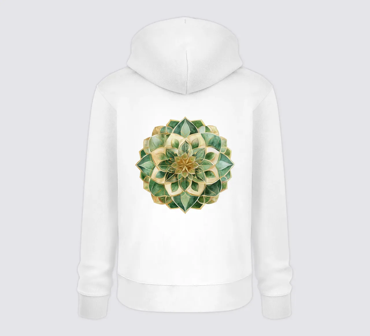 Mandala di salvia ad acquerello felpa con cappuccio da Spiritual Touch